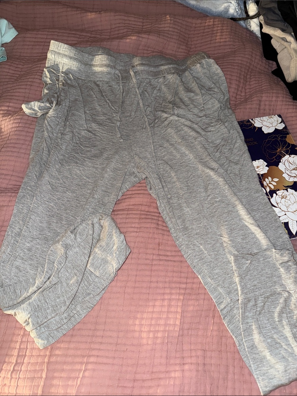 Forever 21 Light Gray Drawstring Jogger Pants